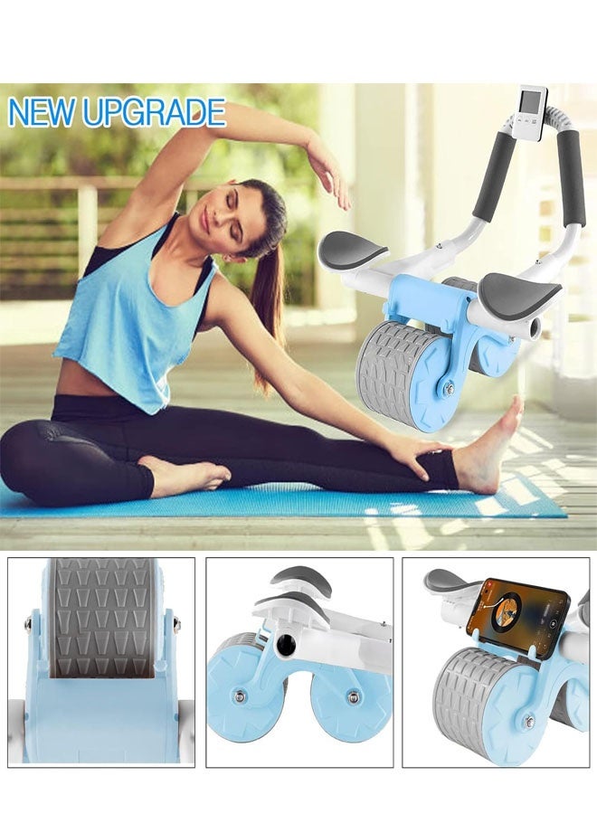 Bukela 2026 New Ab Roller Wheel with Knee Mat &Timer, Automatic Rebound Abdominal Wheel, Ab Abdominal Exercise Roller with Elbow Support, Abs Workout Equipment Ab Exercise Roller for Women Men - Image 3