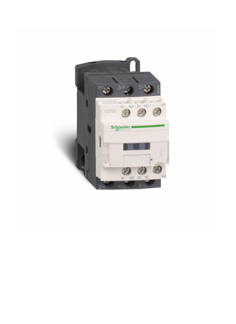 Schneider Electric Schneider Electric TeSys D - AC Contactor, 220 V AC, 50/60 Hz, 3 Pole, 3NO, 18A, Fixed & DIN Rail Mounting, LC1D18M7  - Image 1