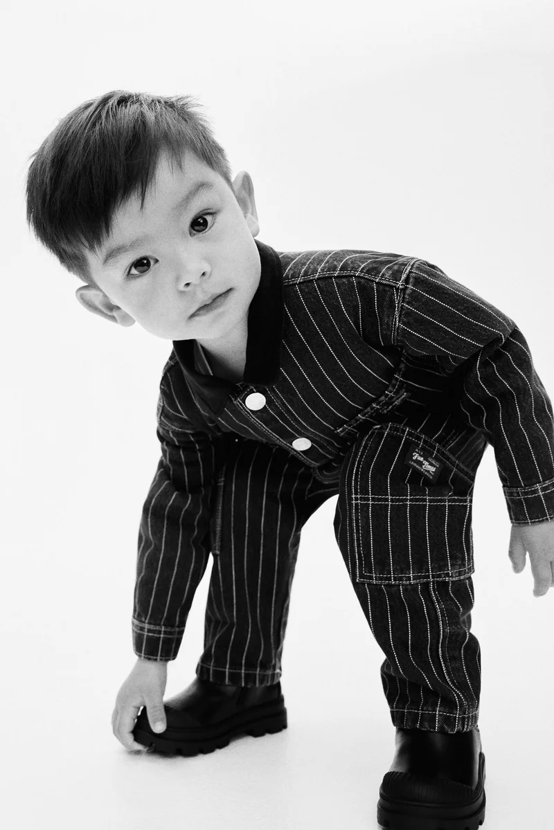 H&M Striped cotton jeans