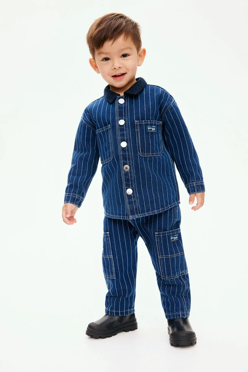 H&M Striped cotton jeans