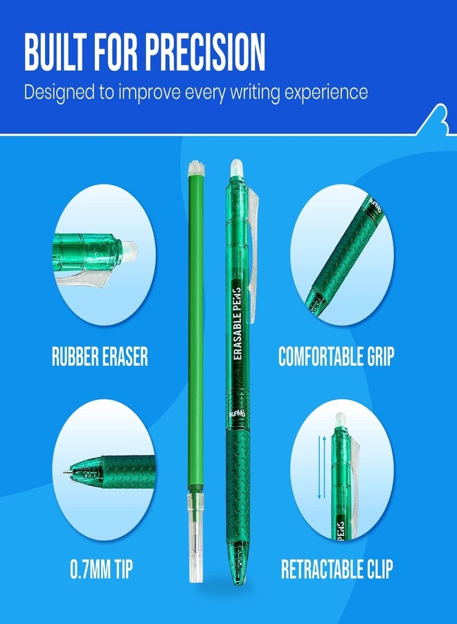 BUNMO Erasable Pens - Multicolor and Cute - Erasable Pens for Smooth Writing & Drawing - Gifts for Teens - 10 Refills Included - 10 Pack - Image 4