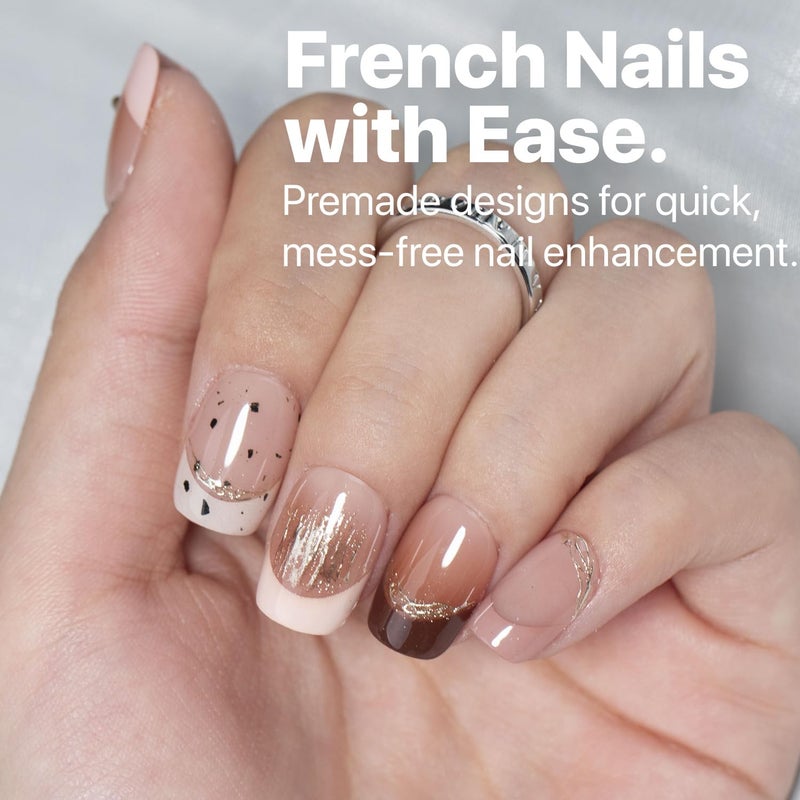 SXC Cosmetics French Tip Press On Nails - Skin Tone Nude and Color Series, XS Square X-Pro Tips Starter Kit ST113KIT - Image 2