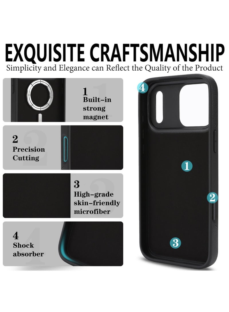 X-level iPhone 17 Pro Max Case Cover,Q-Magnetic Wireless Charging Phone Cover , Business Style Cover Compatible with Apple 17 Pro Max – Premium Matte Black-Friendly Finish, Full Protection Anti-Drop Design, Dropresistant Case - Image 4