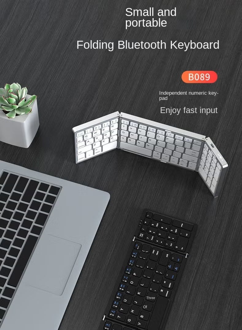 Folding number key mobile phone tablet portable three-system universal keyboard wireless Bluetooth keyboard - Image 5