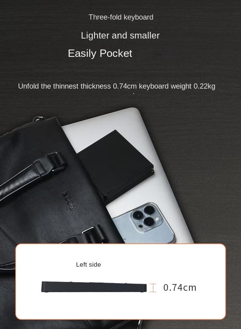 Folding number key mobile phone tablet portable three-system universal keyboard wireless Bluetooth keyboard - Image 4