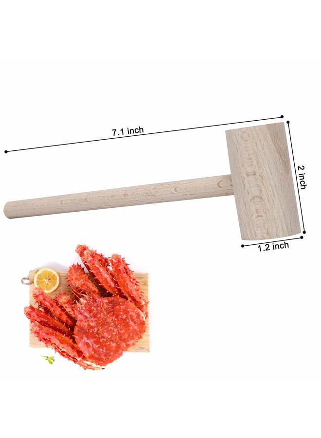 MGTECH 16Pcs Wooden Crab or Lobster Mallets, Nature Hardwood - Image 3