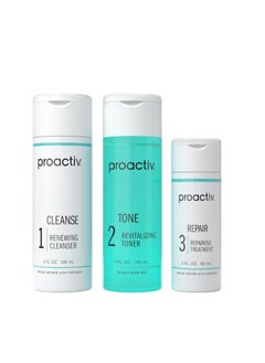 Proactiv 3 Step Acne Treatment  Benzoyl Peroxide Face Wash Repairing Acne Spot Treatment for Face And Body Exfoliating Toner  60 Day Complete Acne Skin Care Kit