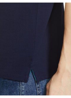 ألين سولي قميص بولو Allen Solly للرجال بقصّة عادية Indigo Melange (AMKP317G04250_Indigo Melange_S)  - Image 3