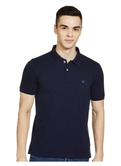 ألين سولي قميص بولو Allen Solly للرجال بقصّة عادية Indigo Melange (AMKP317G04250_Indigo Melange_S)  - Image 1