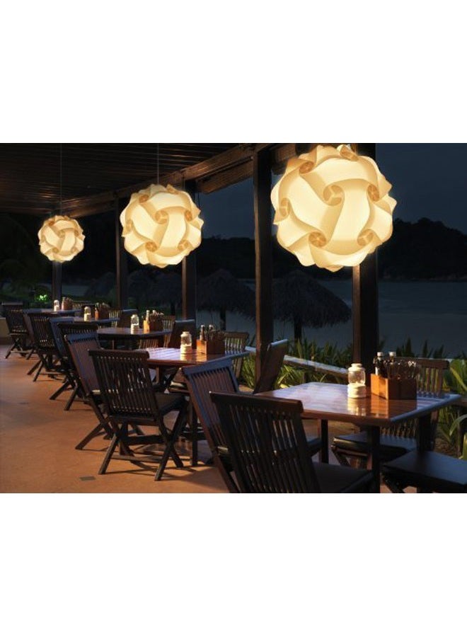 Lightingsky Ceiling Pendant DIY IQ Jigsaw Puzzle Lamp Shade Kit with 40 Inch Hanging Cord (White, XL- 18 inch) - Image 5