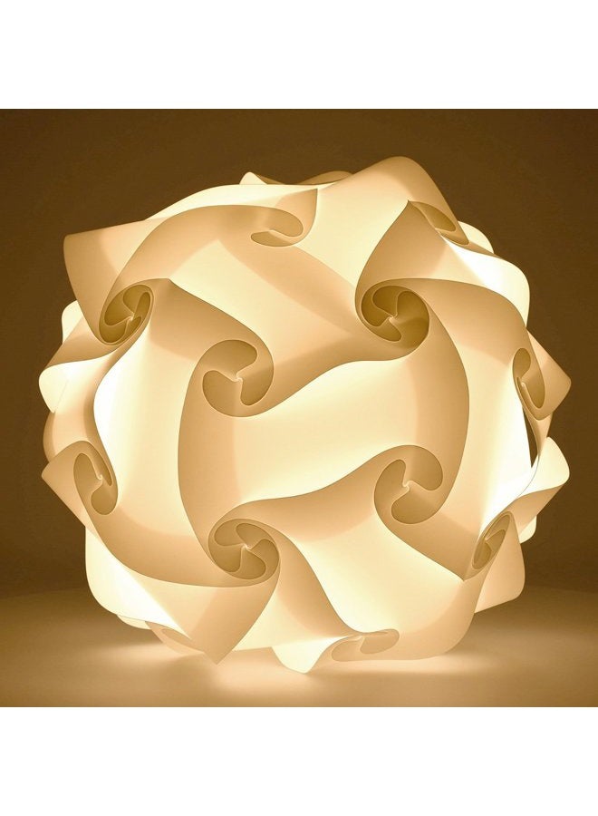 Lightingsky Ceiling Pendant DIY IQ Jigsaw Puzzle Lamp Shade Kit with 40 Inch Hanging Cord (White, XL- 18 inch) - Image 2
