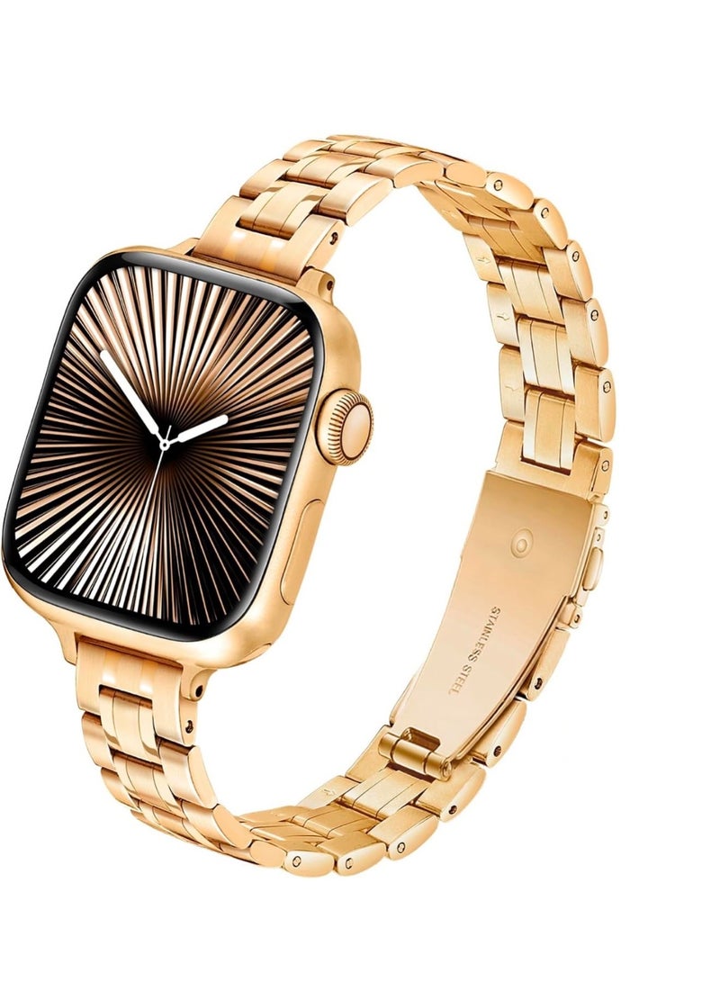 JSYES JSYS M100 ULTRA Metallic Classics Smartwatch - 49mm Gold Edition with Metal Band - Image 1
