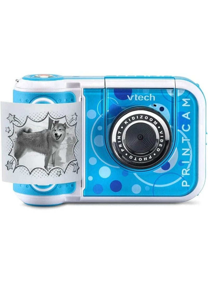 VTech - KidiZoom PrintCam | Digital Camera For Children | Electronic Toy Camera, Click & Print | Photos & Video For Kids Aged 3, 4, 5, 6, 7, 9 Years Old - Blue - Image 3