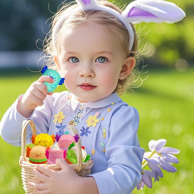 OCBTOW 24 Pack Axolotl Food Slow Rising Squishy Toys Stress Relief Squeeze Toys for Kids Girls Boys Easter Basket Stuffers Gifts Fillers Party Favors - Image 4