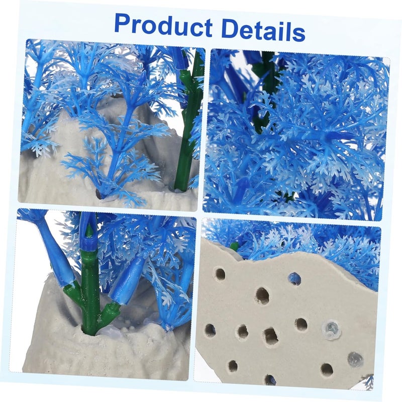 Garneck Large Aquarium Plant Decorations - Realistic Artificial Plastic Fish Tank Decor for Big Trees and - Image 3