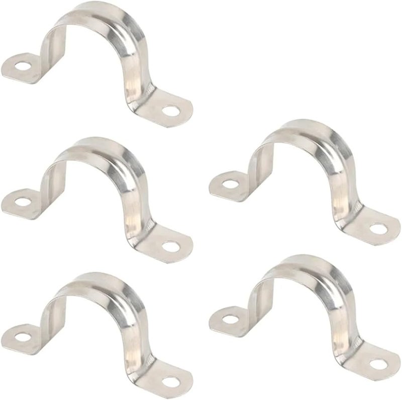 Stainless Steel U Shape Conduit Clamp 120pcs Pipe Support Fittings For Woodworking Mounting - Image 1