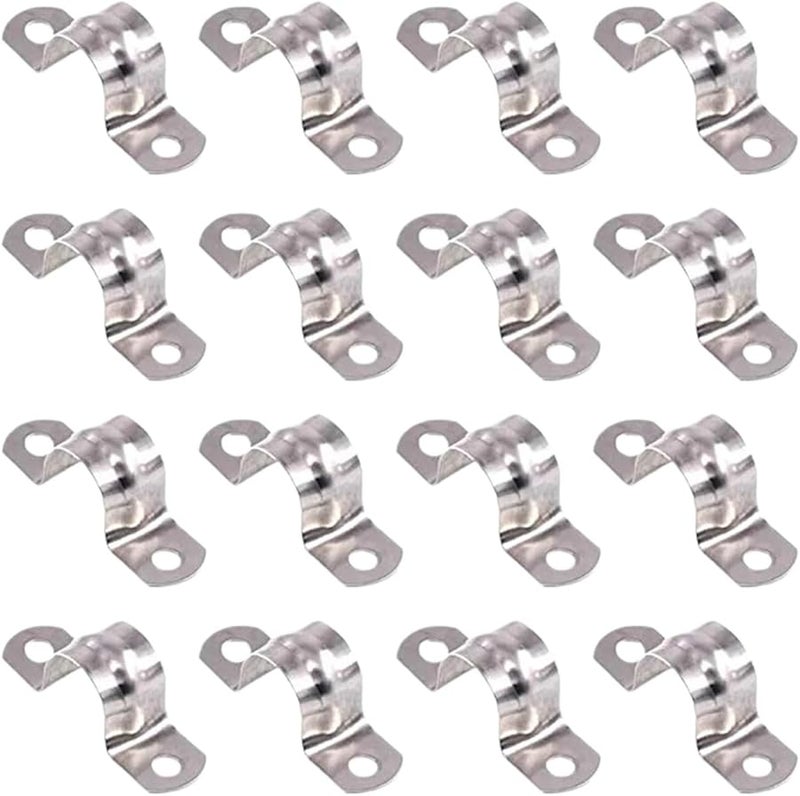 Stainless Steel U Shape Conduit Clamp 120pcs Pipe Support Fittings For Woodworking Mounting - Image 5