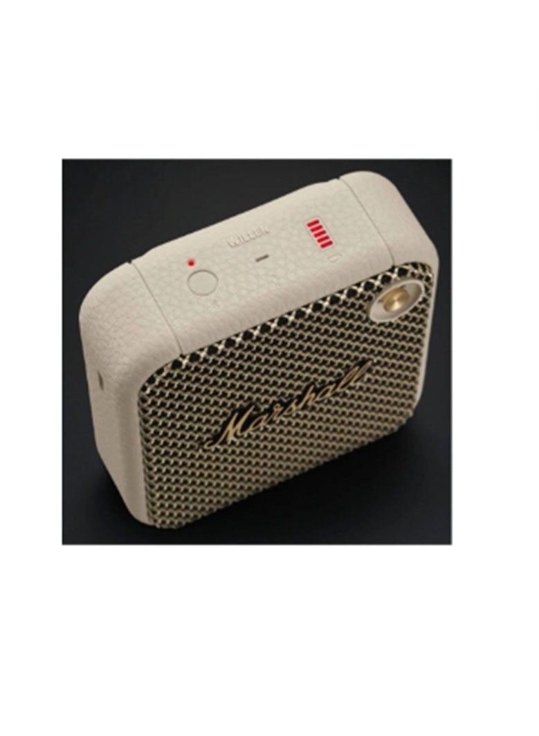 Marshall Willen Bluetooth Speaker, Wireless, 15+ Hours Playtime, Water-Resistent, Quick Charge, Stackable - Cream - Image 2
