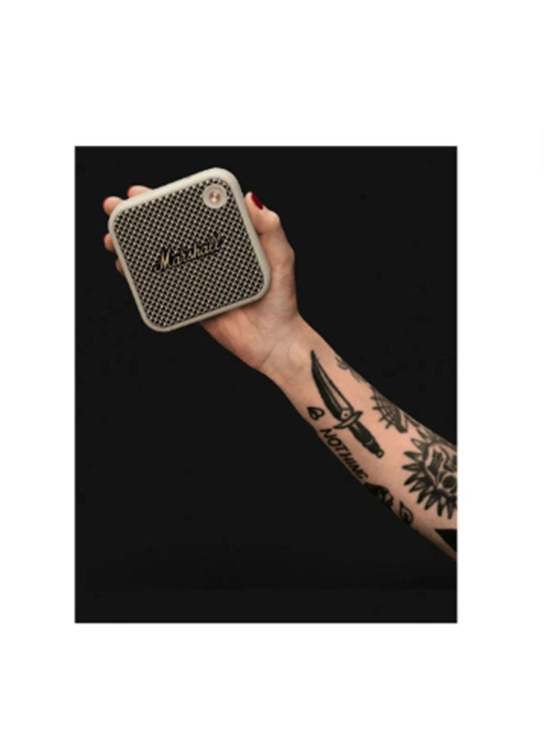 Marshall Willen Bluetooth Speaker, Wireless, 15+ Hours Playtime, Water-Resistent, Quick Charge, Stackable - Cream - Image 5
