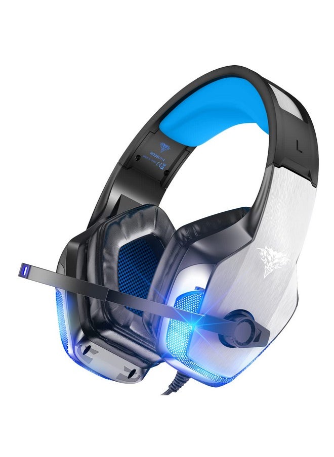 BENGOO - V 4 Gaming Headset For Xbox One, Ps4, Pc, Controller, Noise Cancelling Over Ear Headphones With Mic, Led Light Bass Surround Soft Memory Earmuffs For Ps2 Mac Sega Dreamcast Ps5 Games - Image 1