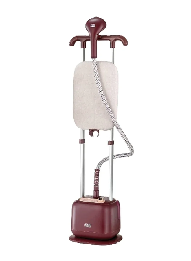 BLACK+DECKER 2400W Twin Pole Vertical Garment Steamer Burgundy and White 2 L GSTD2450-B5