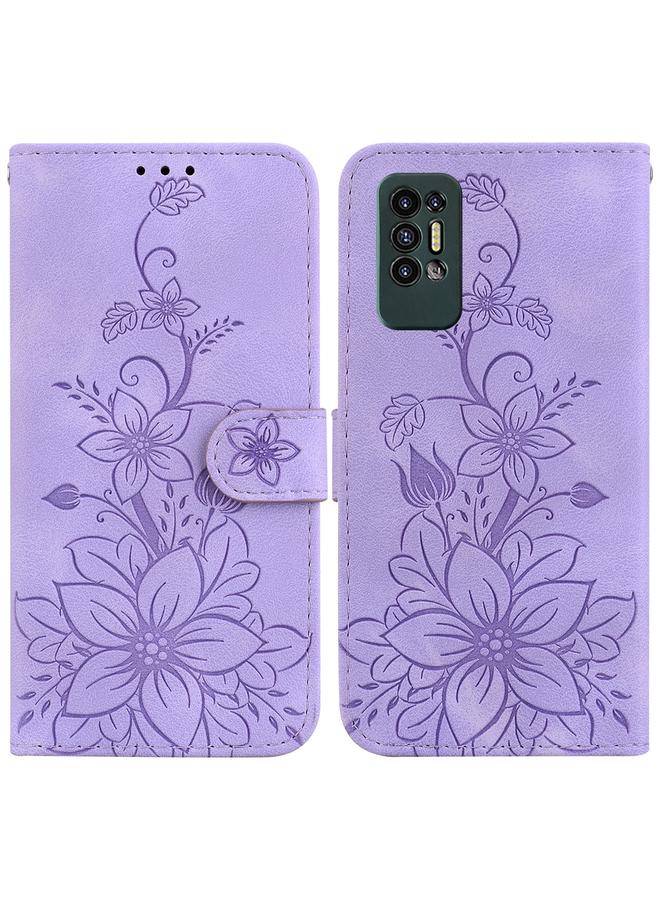 erorex Case For Tecno Pova 2 Lily Embossed Leather Phone Case  - Image 1