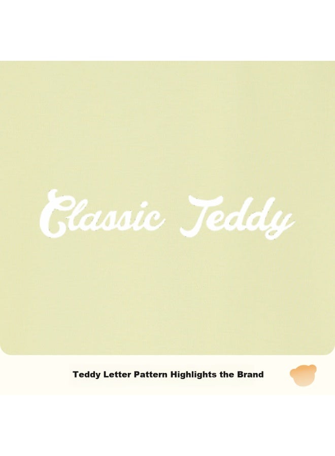 Classic Teddy طقم بيجامة كلاسيكي للأطفال الأولاد والبنات ملابس منزلية خريفية طقم من قطعتين باللون الأخضر الفاكهي 120 - Image 5