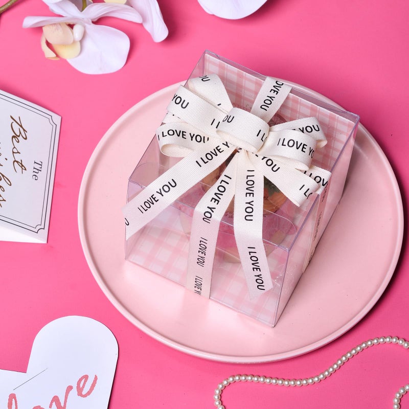 YAMA Valentine's Day Cotton Ribbon, 5/8 Inch x 10 Yard, Natural Teacher Ribbon with I Love You Printed for Gift Wrapping Crafts Flower Bouquet Party Decoration - Image 5