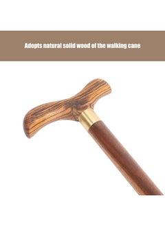 klarako Elderly Walking Cane, Professional Folding Walking Stick Ebony Wooden Cane with T Handle for Elderly Mobility People  - Image 4