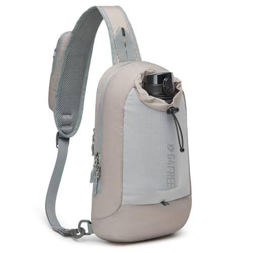 G4Free Sling Bag RFID Blocking Lightweight Crossbody Backpack Chest Shoulder Bag for Travel Sports Running Hiking Grey - Image 1