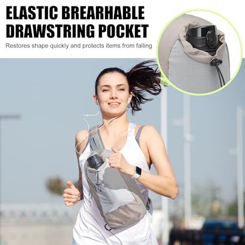 G4Free Sling Bag RFID Blocking Lightweight Crossbody Backpack Chest Shoulder Bag for Travel Sports Running Hiking Grey - Image 3