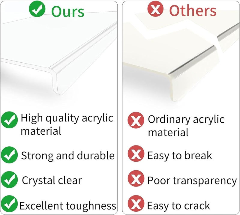 klarako Acrylic Cutting Boards for Kitchen Counter, Cutting Board with Counter Lip, Clear Cutting Board for Countertop, Non Slip Transparent Chopping Board for Kitchen Countertop (45 * 40CM) - Image 5