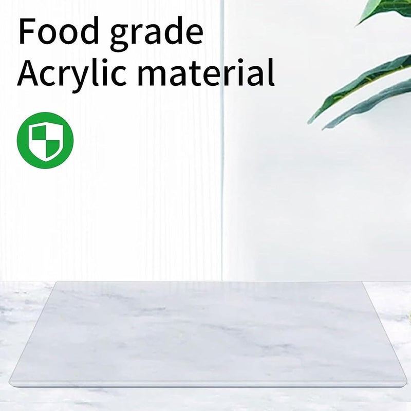 klarako Acrylic Cutting Boards for Kitchen Counter, Cutting Board with Counter Lip, Clear Cutting Board for Countertop, Non Slip Transparent Chopping Board for Kitchen Countertop (45 * 40CM) - Image 4