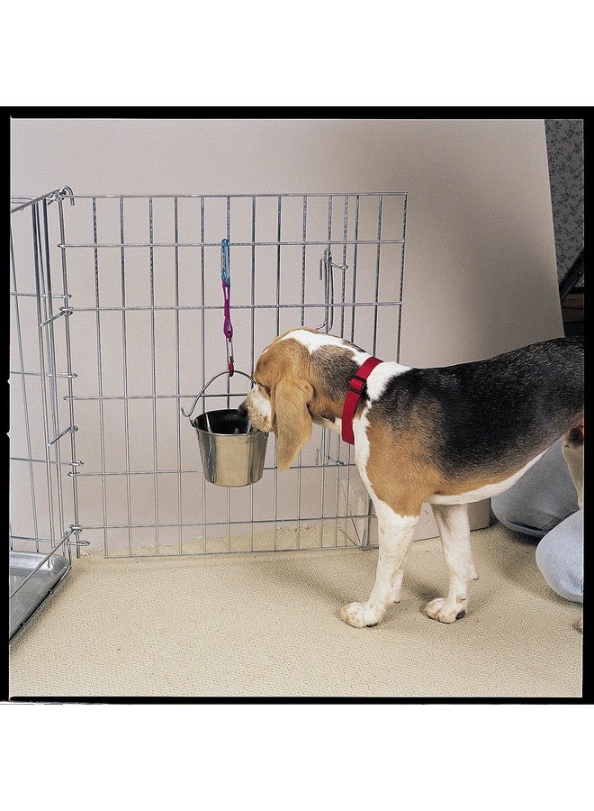 Pro Select ProSelect Stainless Steel Flat Sided Pails - Durable Pails for Fences, Cages, Crates, or Kennels - 8¾", 6-Quart - Image 2