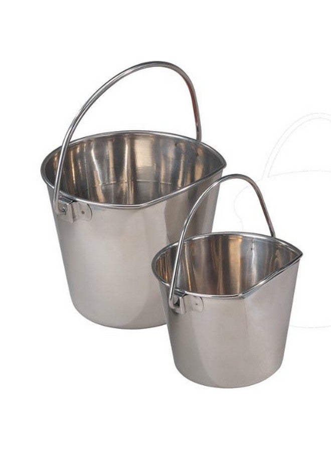 Pro Select ProSelect Stainless Steel Flat Sided Pails - Durable Pails for Fences, Cages, Crates, or Kennels - 8¾", 6-Quart - Image 4
