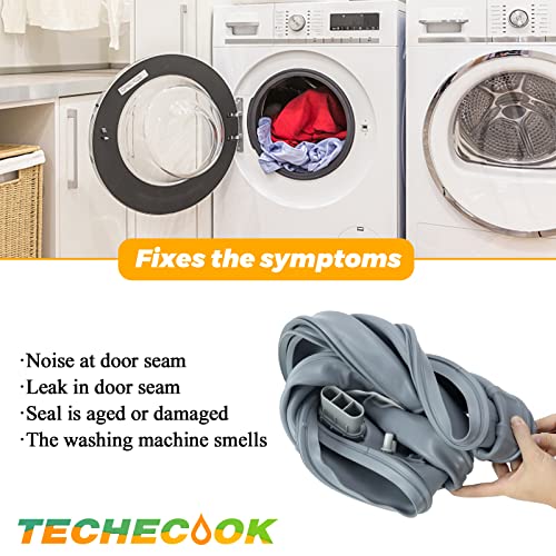 Techecook WF42H5000AW/A2 WF42H5200AP/A2 WF42H5200AF/A2 WF42H5200AW/A2 DC97-18094B DC64-03051A Washer Door Seal OEM Fit for Samsung Washer Door Boot Seal Gasket Diaphragm DC97-18094B by Techecook - Image 4