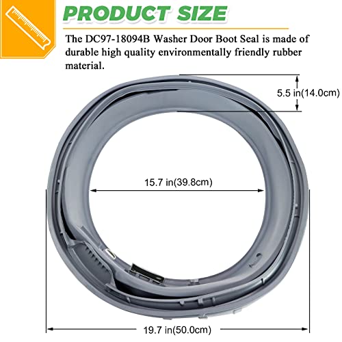 Techecook WF42H5000AW/A2 WF42H5200AP/A2 WF42H5200AF/A2 WF42H5200AW/A2 DC97-18094B DC64-03051A Washer Door Seal OEM Fit for Samsung Washer Door Boot Seal Gasket Diaphragm DC97-18094B by Techecook - Image 5