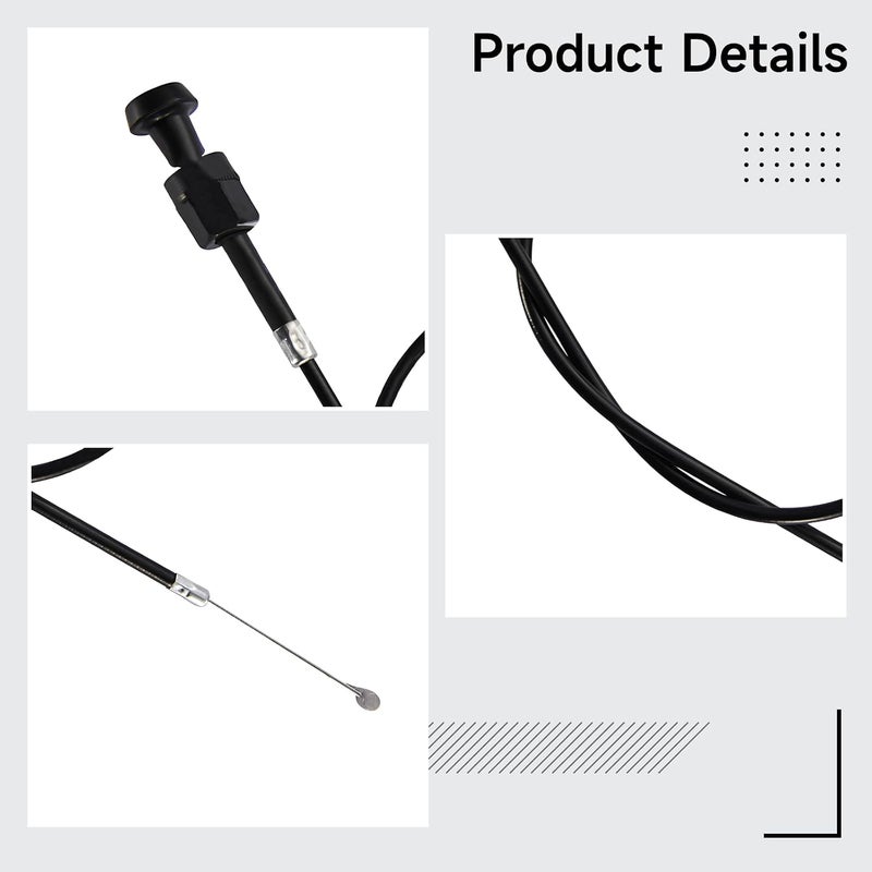 YHomU Motorcycle Throttle Cable Line 30.12 in, Metal Rubber Replacement for 250 Water-Cooled Motorcycle Throttle Cables - Image 4