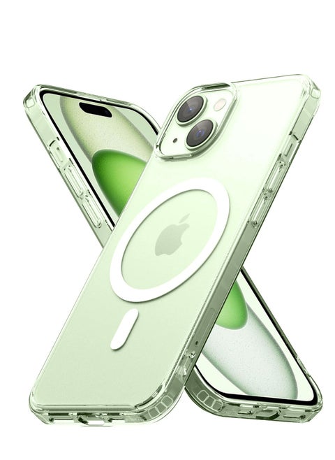 Magsafe Slim Thin Magnetic Air Pillow Corners Hard Back Crystal Case Cover For Apple IPhone 15 2023 Clear