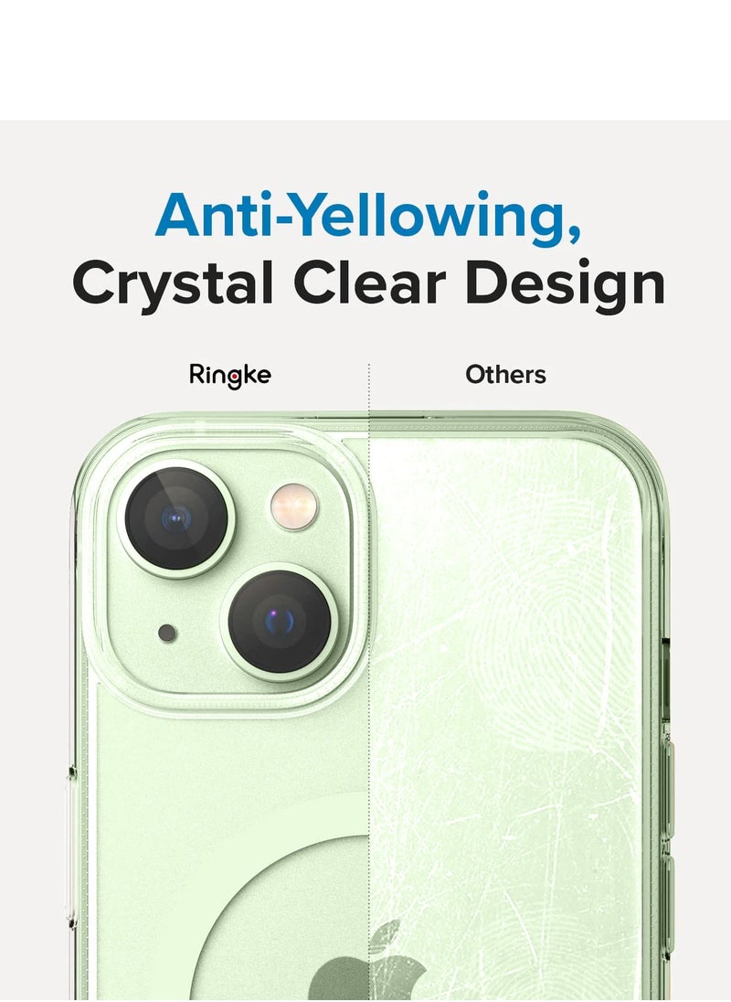 Wtech - Magsafe Slim Thin Magnetic Air Pillow Corners Hard Back Crystal Case Cover For Apple IPhone 15 2023 Clear - Image 1