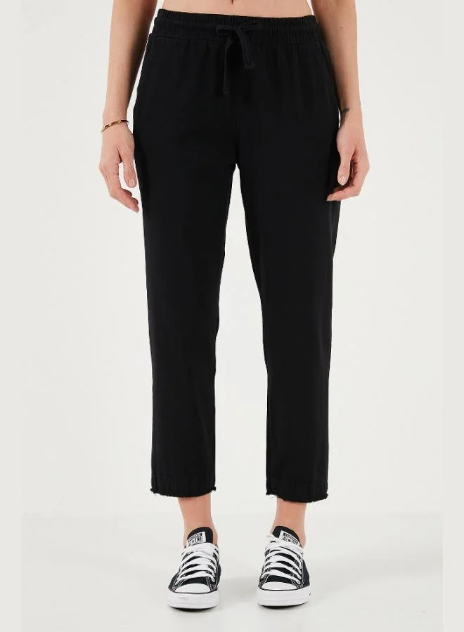 ليلا بنطلون نسائي ليلا قطن خصر عادي مقاس عادي أرجل مستقيمة