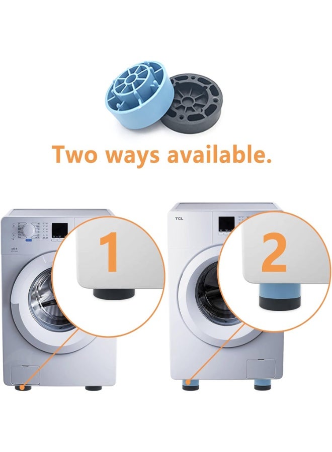 موثوقية التنبؤ وسادات أقدام غسالة مانعة للانزلاق ومقاومة للصدمات، وسادات مضادة للاهتزاز وإلغاء الضوضاء، قابلة لتعديل الارتفاع للغسالة، والمجفف، والثلاجة، والأثاث - Image 3