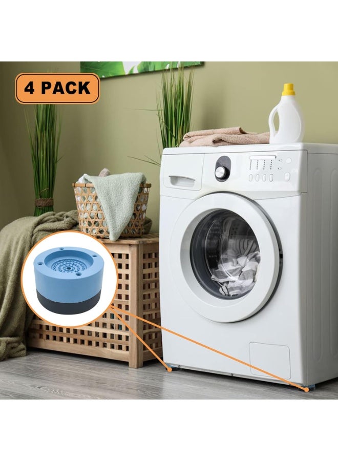 موثوقية التنبؤ وسادات أقدام غسالة مانعة للانزلاق ومقاومة للصدمات، وسادات مضادة للاهتزاز وإلغاء الضوضاء، قابلة لتعديل الارتفاع للغسالة، والمجفف، والثلاجة، والأثاث - Image 4