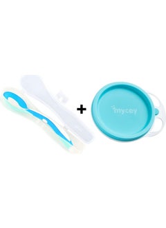 Mycey Feeding Set (Lidded Food Plate + Feeding Spoon with Carrying Box) 