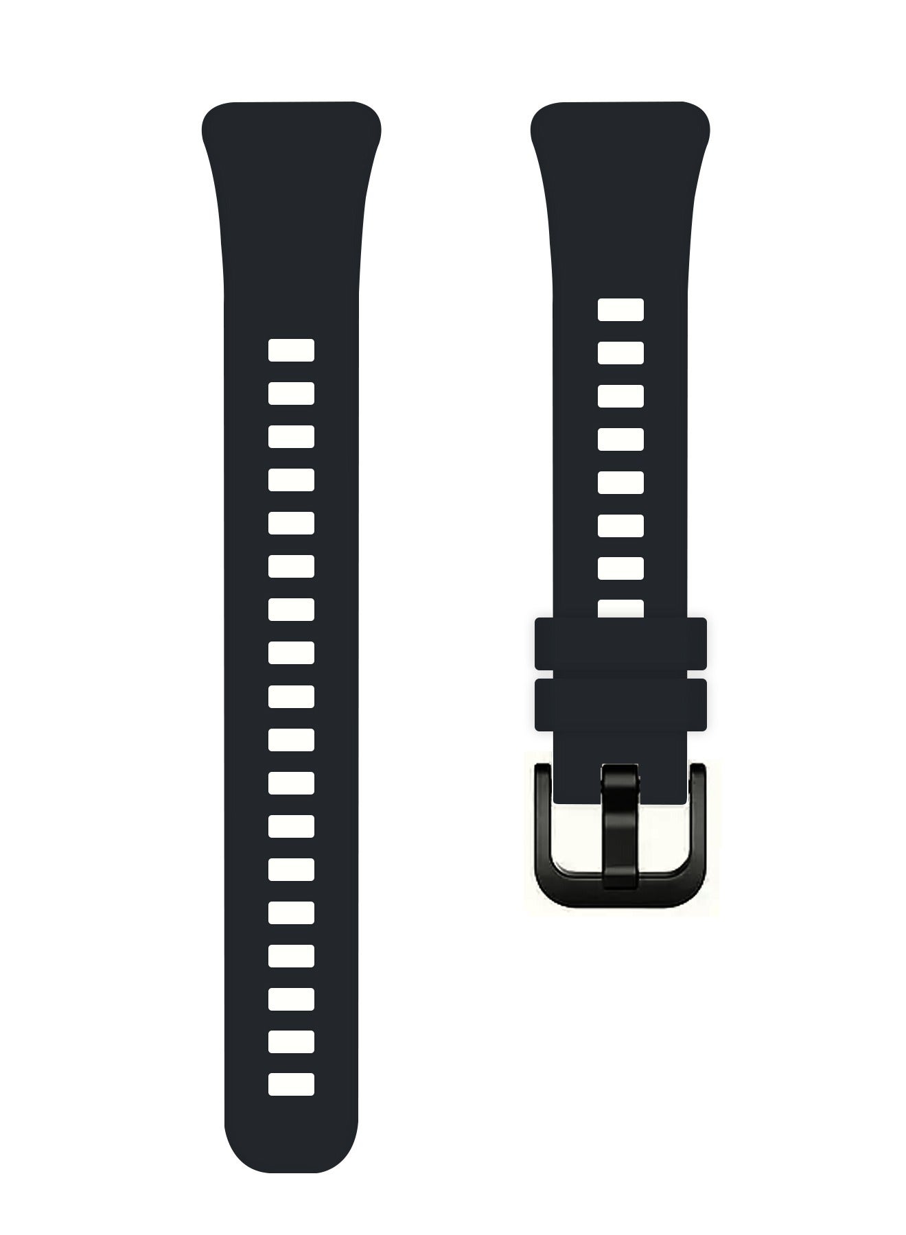 Band 6 / Band 6 Fitness Tracker Replacement Silicone Band Adjustable Waterproof Smart Watch Strap with Buckle Black