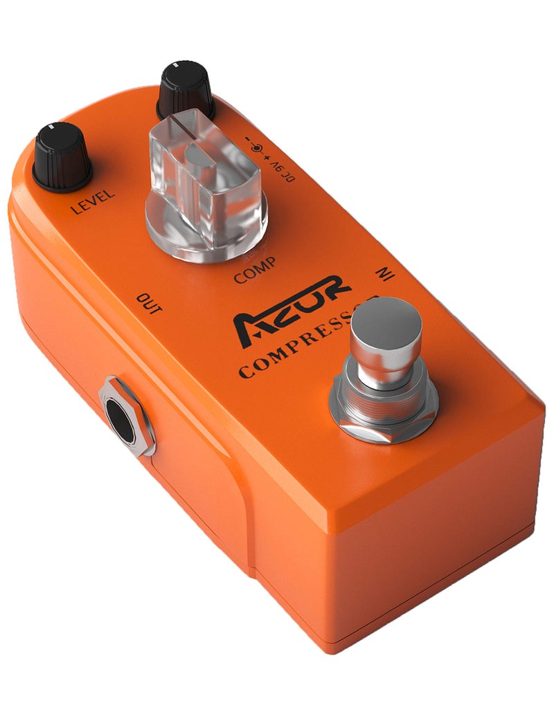 AZOR Compressor Guitar Effect Pedal Ultimate Comp Pedal Compression Effect Pure Analog for Electric Guitar and Bass True Bypass - Image 1