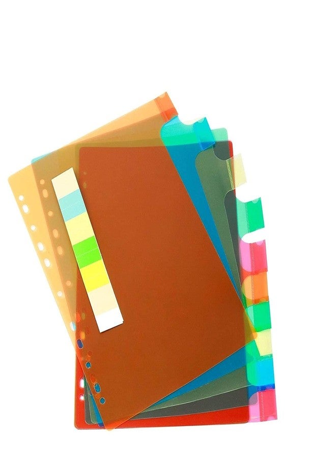 Shining Zon A4 Binder Index Divider (10 Insertable tab Sheets) Separators for Box Files, Lever Arch Files, Binders 11 Hole Punched- A4 Size Multicolor Tabs for Office, School, Home(Total 20 Sheets) - Image 2