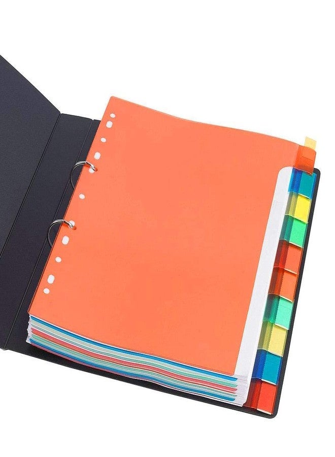 Shining Zon A4 Binder Index Divider (10 Insertable tab Sheets) Separators for Box Files, Lever Arch Files, Binders 11 Hole Punched- A4 Size Multicolor Tabs for Office, School, Home(Total 20 Sheets) - Image 5