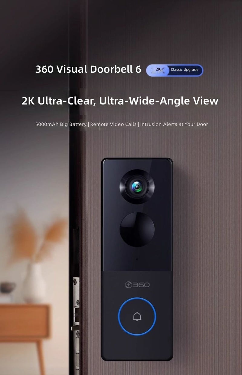 360 Wireless Smart Video Doorbell with HD Camera & Mobile Remote Access - Image 2