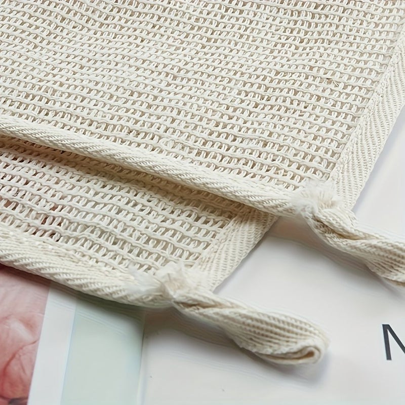 Natural Hemp Exfoliating Skin Wash Cloth Unscented Bath Foaming Square Towel Soft Facial Scrub Cloth 118 by 118 Inch - Image 2